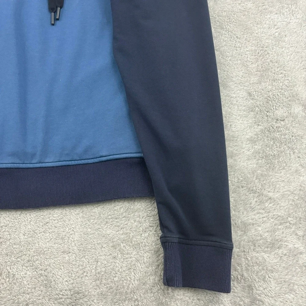 Tommy John Go Anywhere Hoodie Sweatshirt Mens M‎ Blue Colorblock Cotton Blend